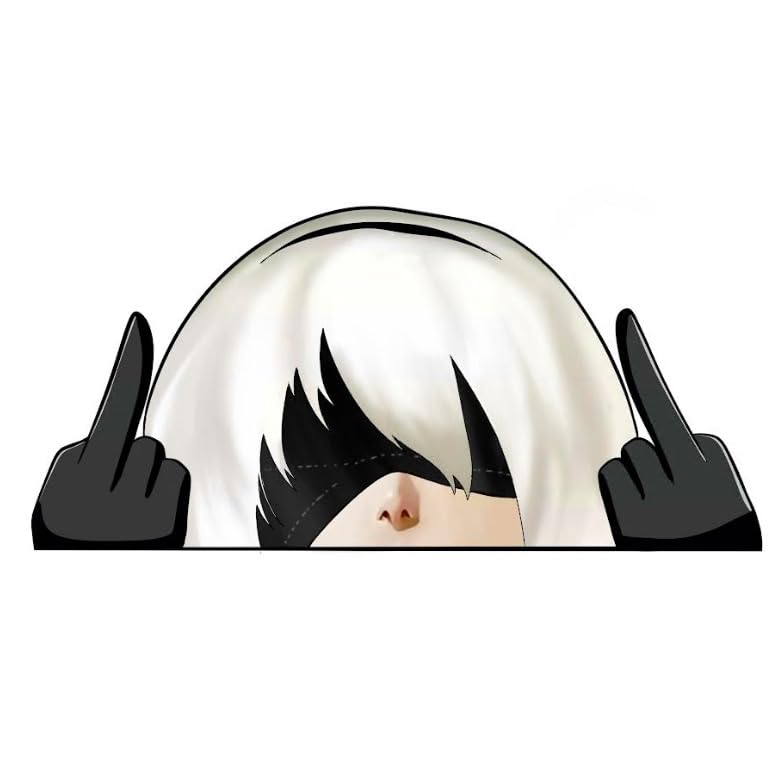 NieR:Automata 2B YoRHa Custom Vinyl Sticker Decal - For Laptop, Car, Bikini, Fun