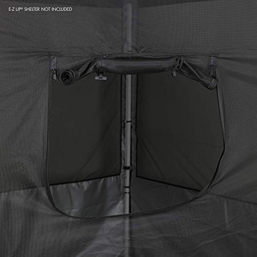 E-Z UP Food Booth Sidewall Kit, Set of 4, Fits 10' x 10' Straight Leg Canopy (Canopy/Shelter NOT Included), Includes 2 Roll-Up Serving Windows, Commercial Grade Mesh, Black by E-Z UP - Image 5