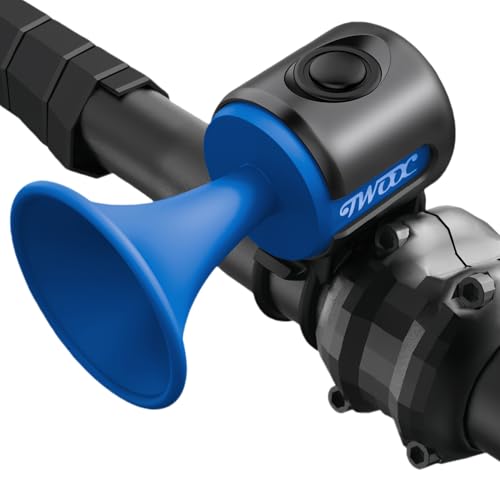 Electric 120dB Bicycle Horn Bell, Handlebar-Mounted Loud Cycling Bell for Adults & Kids – Easy Install, IPX4 Waterproof Bicycle Horn (Blue)