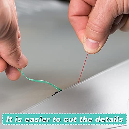 Vinyl Wrap Cutting Tape Vinyl Wrap Edge Detailer Tape Finish Line Tape Roll Finish Line Vinyl Wrap Tool Car Wrapping Tape for Car Auto Motorcycle Boat Graphic Decal 33 Ft, Green