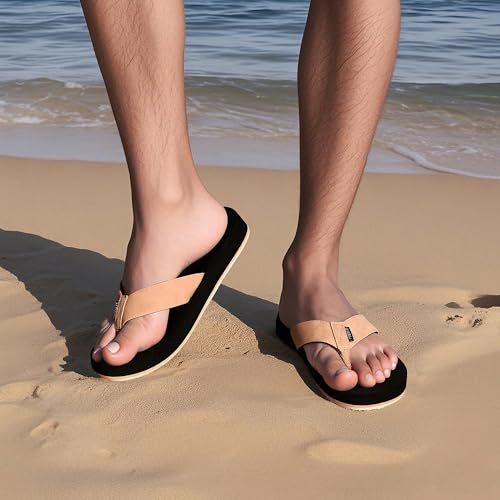 Image of Flip Flops for Men with Arch Support - Non-Slip Orthopedic Sandals,Durable Comfort Thongs Sandals for Beach