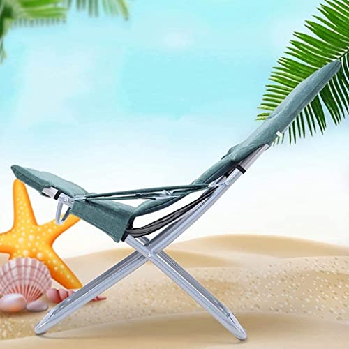Chaise longue inclinable pliable quatre saisons avec structure verte portable - 6