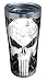Tervis 1292882 Marvel-Punisher Insulated Tumbler with Clear and Black Hammer Lid, 20 oz Stainless Steel, Silver