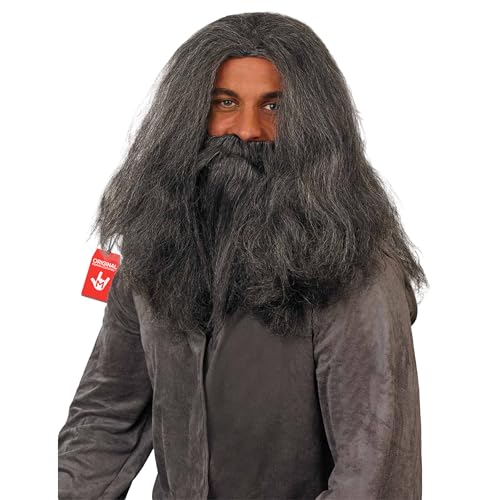 Fun Shack Perücke Zauberer mit Bart, Knecht Ruprecht Kostüm, Perfekt für Karneval und Halloween, Einheitsgröße