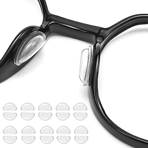 10 Pairs Glasses Nose Pads Silicone, Adhesive Anti-Slip Nose Pads for Glasses Stick On, Soft Air Bag Spectacle Nose Pads 3.2mm Thickness for Glasses, Eyeglasses and Sunglasses
