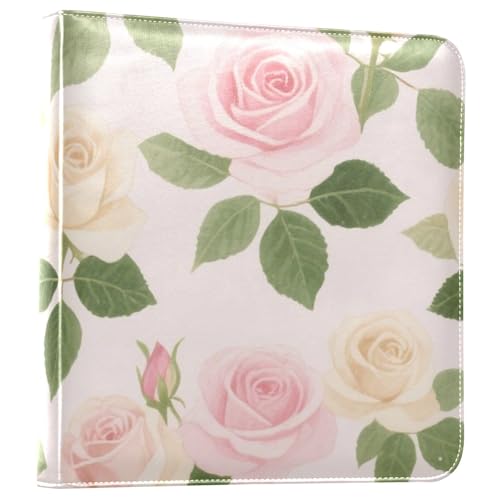 Photo Album 4x6, 5x7,6x8,Artificial Leather Photo Albums with 20 Detachable Sheets Rose Pattern for Family Wedding,Multi 1