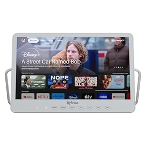 SYLVOX Portable TV, 15.6‘’ Google TV, IP66 Waterproof, 1080P Small Smart Television with Google Assistant Remote | 10000mAh Battery-Powered TV for Kitchen, Camper and More