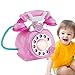 Pretend Play Phone - 6.6x4.3x6.6in Corded Landline Toy, Simulated Ring Me Rotary Telephone | Multipurpose Interactive Music Storytelling Activity for Boys Girls Kids Early Learning Playtime