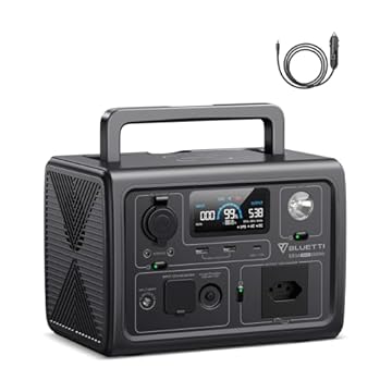 BLUETTI EB3A Estação de Energia Portátil, 600W/268Wh, Saída CA 120V, Recarga Rápida Bateria LiFePO4 com 2.500 Ciclos, Gerador Solar Ideal para Camping, Backup Residencial e Aventuras ao Ar Livre
