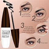 Peel Off Tattoo Eyebrow Gel, Brown Eyebrow Tint Kit, Waterproof Long-lasting Brow Tint Colours, Semi-Permanent EyebrowDye, Lasts up to 3 Days, EyebrowStain for All Brow Shapes (Light Brown) - Image 7