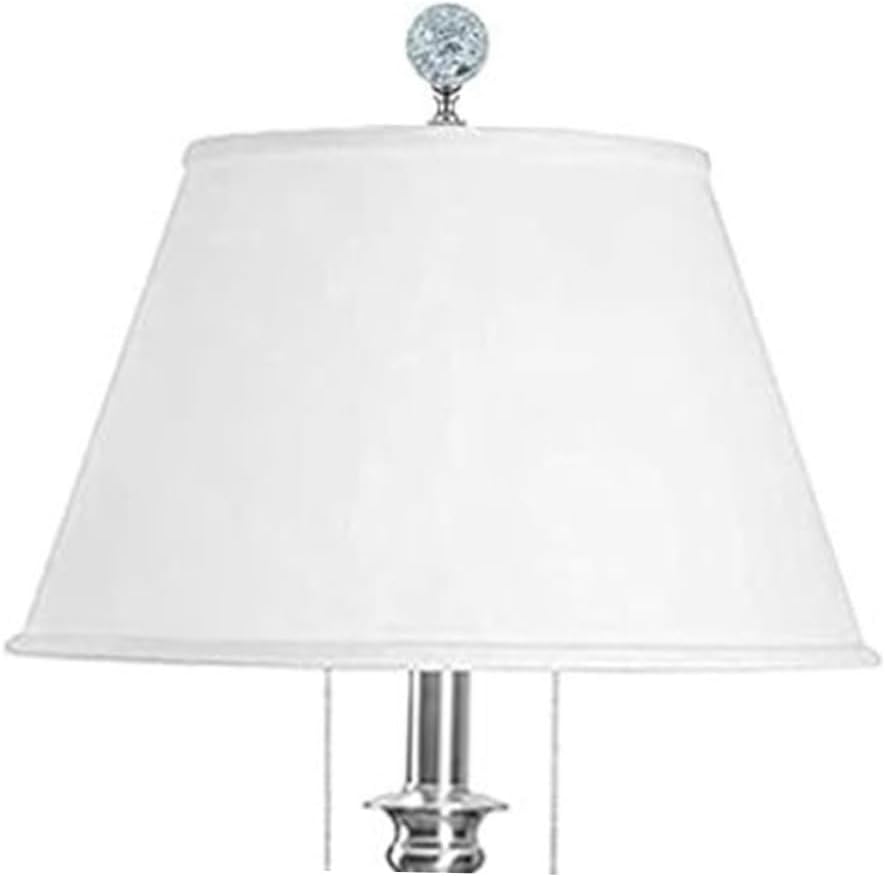 SOLUSTRE 2pcs Crackle Glass Lamp Finial Metal Base for Table and Floor Lamps Decorative Knob for Shade Top Elegant Design for Home Decor