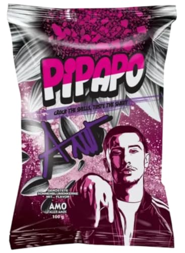 AMO’s Pipapo Sonnenblumenkerne Mix-Paket 4x100g – High Protein Snack – Geschmacksrichtungen: Salzig, Natur (Original), Taco, Popcorn – Geröstet & Knackig