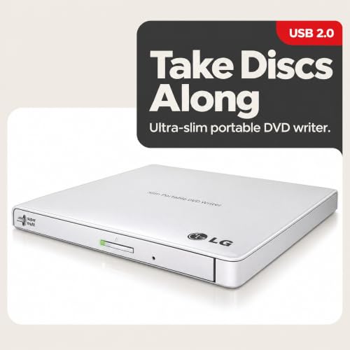 LG Electronics DVDRW DVD-RAM Drive External Optical Drives GP65NW60 White - image 9