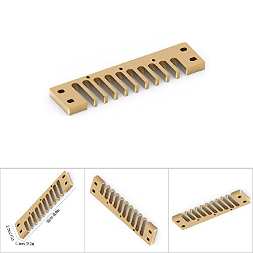 Dilwe DILWEBP20N189GC-01 Comb Harmonica Part, Aluminum Alloy Comb Harmonica Part For Hohner Marine Band Crossover/Deluxe thumb #1