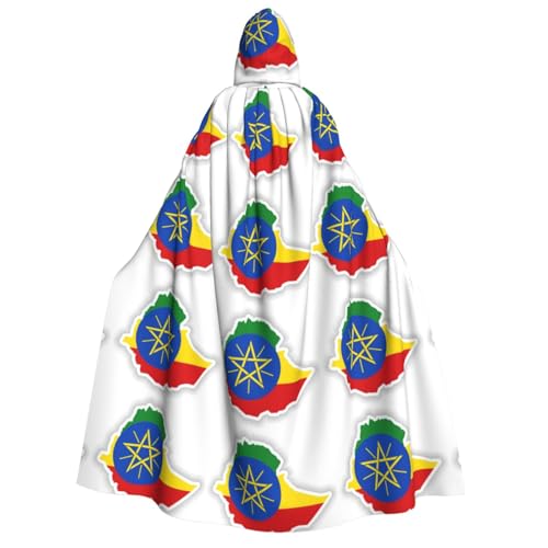 Cape de cosplay Éthiopie homme femme avec capuche pour fête Halloween