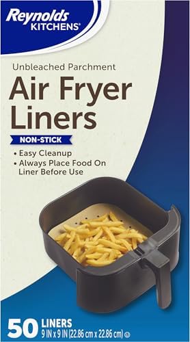 Reynolds Kitchens Air Fryer Liners Disposable, Unbleached Parchme...