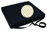 ObboMed SU-2628 Orthopädische Eggcrate Belüfteten Schaum Rollstuhl Kissen für Dekubitus Ulkus Prävention, Ischias Schmerzen, Druck im Becken, Steißbein Stress Relief - 40,5 x 45,7 x 7,5 cm