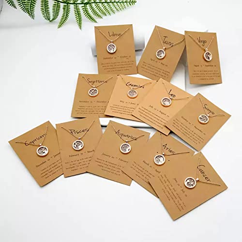 Gold Star Sign Coin Charm Pendant Chain Necklace – Day – Libra (23rd September - 23rd October) - Zodiac Constellation Horoscope Celestial Astrology Jewellery - Women Men Gift - Image 4
