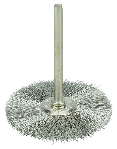 Weiler 26294 1-1/2" Miniature Wire Wheel.005" Stainless Steel Fill, 1/8" Stem, Made in The USA (Pack of 144)