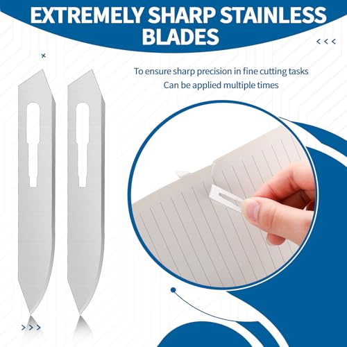 Otoolling 48 Pcs #60 Stainless Steel Blades Replacement - Thumbnail 4