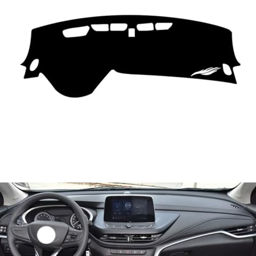 leather dash board cover mat Compatible with Buick Encore 2020-2021 ，dashboard cover(Black)
