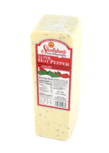 Shullsburg Creamery – Super Hot Pepper Cheese – 5 Pound Loaf