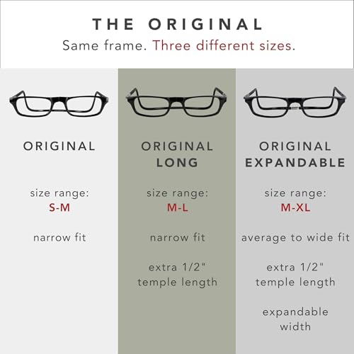 Clic Magnetic Reading Glasses - Adjustable Neck Hanging Readers - Secure Fit with Rigid Headband - Original (S-M, Clear, 1.50) by Clic - Image 5