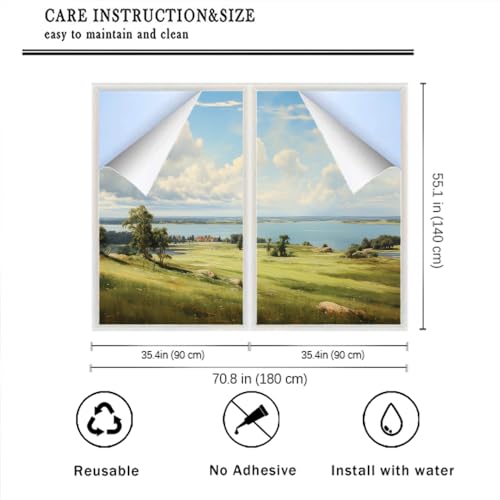 Vinilo decorativo film para ventana 35.4x55.1 cm x2 pcs miniatura 2
