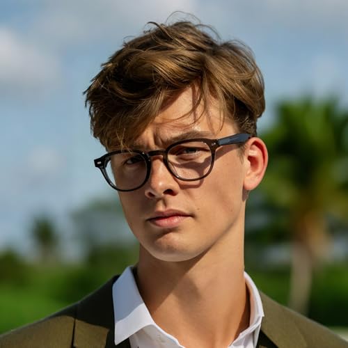Image of Dollger Blue Light Blocking Glasses for Men Women Retro Round Anti Eye Strain Computer Gaming BlueLight Eyeglasses