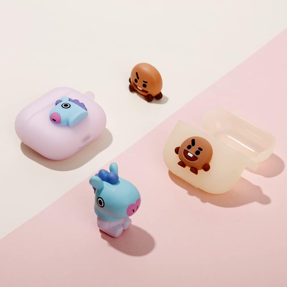 BT21 Case Compatible with Apple AirPods 3rd Generation Case, Translucent Gen Jelly Case with Compatible with AirPods 3 Case, Wireless Charging [Official Merchandise] [7FLAVORS] (Cooky)