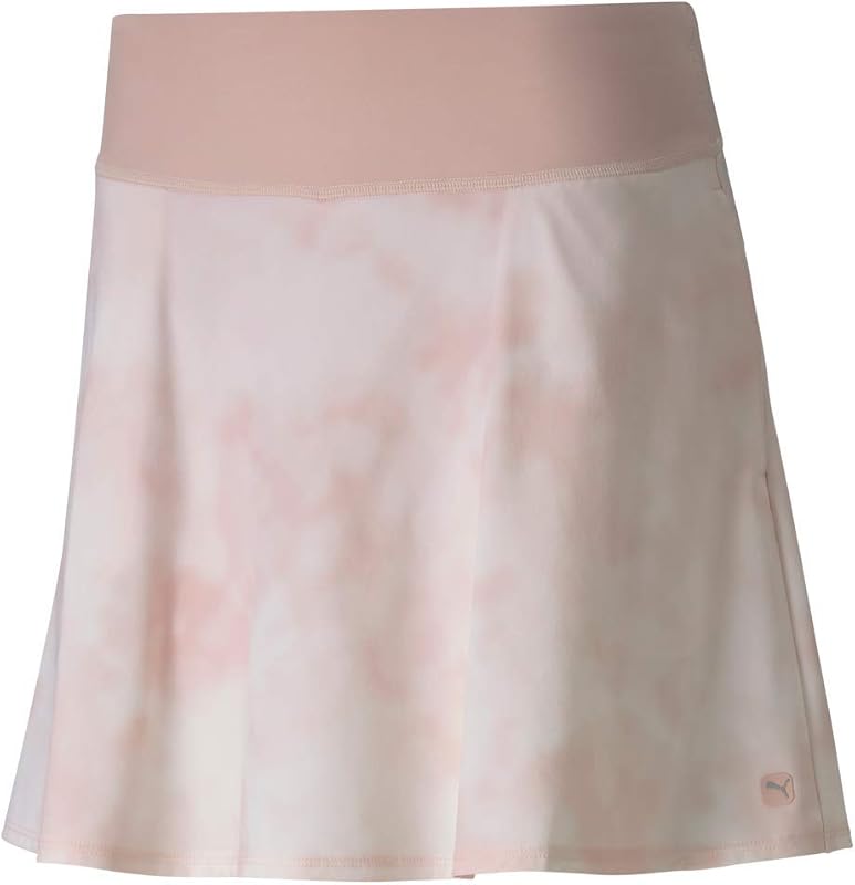 PUMA Golf 2020 pollera Pwrshape Tie Dye para mujer de 18", piel de melocotón, mediana 18"