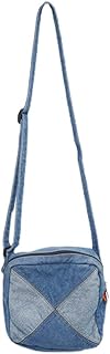 GOQUFOY Small Crossbody Bags for Women Denim Blue Jean Cute Shoulder Bag with Zipper Teen Girls Handbag Cellphone Canvas Cross Body Bag Purses Wallets Everyday Crossover Hand Bags Adjustable Strap