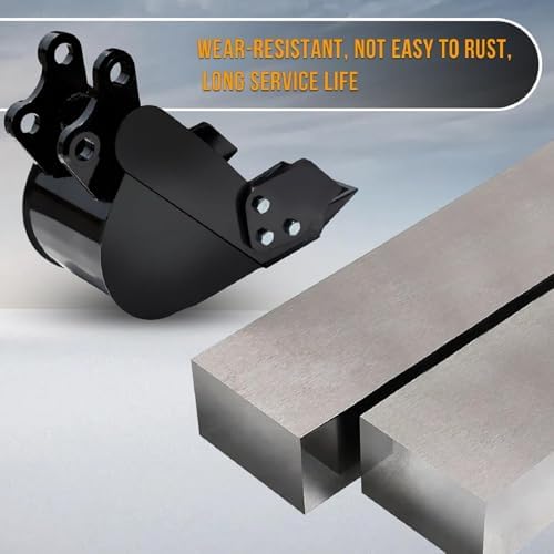 DANWIWEE Narrow Digging Bucket 7.87in Mini Excavator Attachments,Hole Diameter 0.98in, Center Wheelbase 3.54in, Bucket Metal Trenching Digger with Metal Teeth — view 6