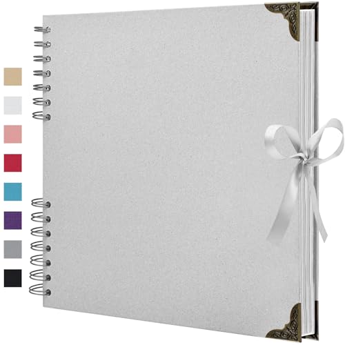 HoneyTolly Scrapbook Album 12x12 Inch - Hardcover Kraft Paper Photo Album with 80 Pages, Memory Book for Wedding, Anniversary, Family, Christmas, Baby Shower, Ideal for Preserving Precious Moments