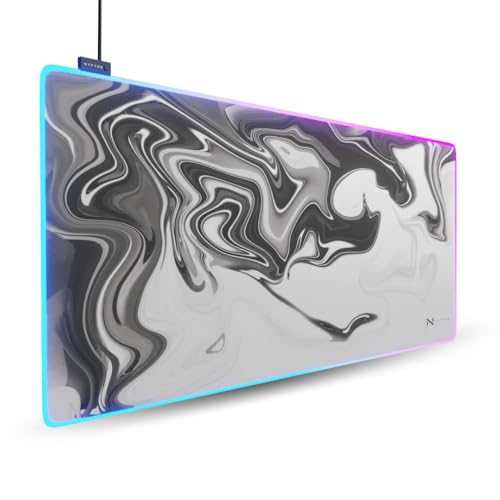 Nyfter - RGB XXL Gaming Mauspad RGB Nyfpad 900x500mm Mousepad Liquid Design und RGB Premium Mousepad für Gamer