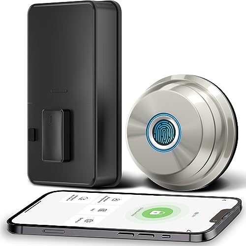Schloß Keyless Entry Door Lock, Fingerprint Door Lock Smart Deadbolt with App Control Fingerprint Door Knob Biometric Door Lock Smart Door Lock for Front Door, Waterproof, Easy Installation Schloß Keyless Entry Door Lock, Fingerprint Door Lock Smart Deadbolt with App Control Fingerprint Door Knob Biometric Door Lock Smart Door Lock for Front Door, Waterproof, Easy Installation