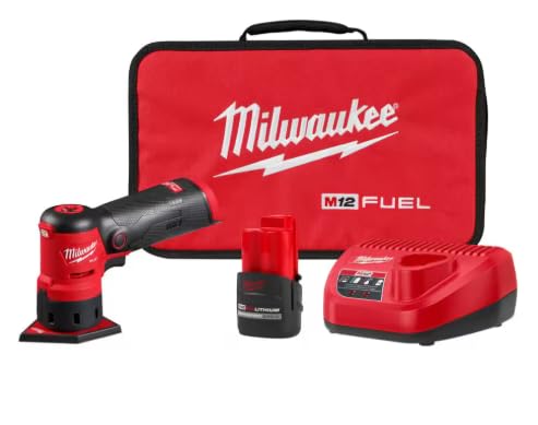 Cordless Detail Sander Reviews
Below are my full reviews for each cordless detail sander pick, including who each tool is best suited to and the key specs that matter most in real use.
Milwaukee M12 FUEL Cordless Orbital Detail Sander Kit