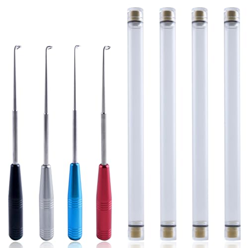 GOLD DEER 4PCS Fishing Hook Quick Removal Descending Device Fish Hooks Remover Detacher Tool Fishing Gear Security Equipment Kits Hook Extractor Accessories Tools with Storage Tube