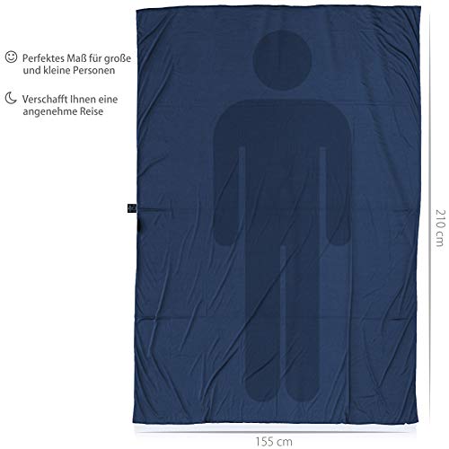 Outdoro Isopeak Reisedecke - 210x155cm - Ultraleichte Decke für Reisen - Geringes Packmaß - weich und atmungsaktiv