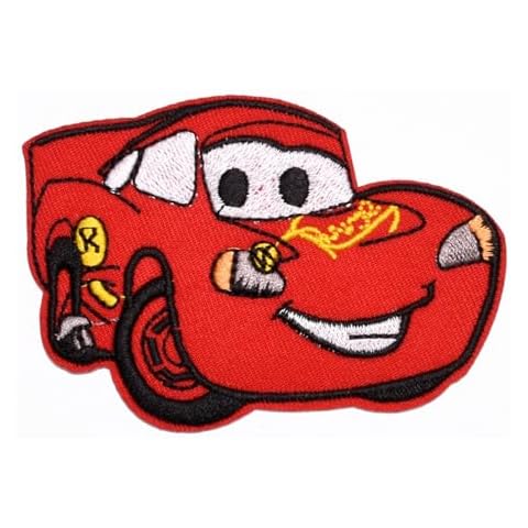 SPORTS CAR Iron On Patch Applique Embroidered Children Motif Cartoon Decal 3.5 x 2.5 inches (8.8 x 6.3 cm) Cover