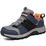 winterschuhe jungen 39 sale  ZYLDK Unisex Kinder Wanderschuhe Jungen Mädchen Trekkingschuhe Outdoorschuhe Atmungsaktiv Freizeitschuhe mit Klettverschluss Grau&Orange 39