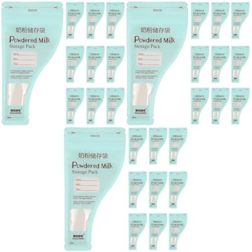 Kisangel 90pcs Milk Storage Bags, Disposable Powder Formula Bags, Small Formula Container To Go for Feeding Food Milk Breastmilk Pouches