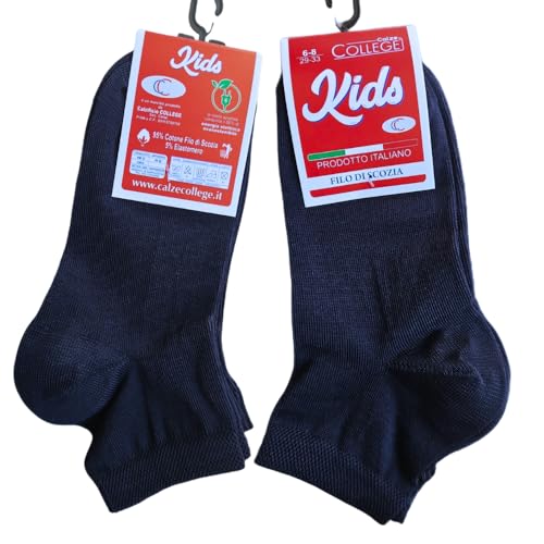 calze college   12/6/3 pares de calcetines de hilo de Escocia para niño, zapatillas, calcetines cortos para niño/niña, calcetines cortos por encima del tobillo, ideales para zapatos de niño bajos