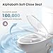 Alphabath 17“ Comfort Height Toilet with Soft close seat, Two piece Toilets for Bathroom, Nano Self-Cleaning Glaze, 1.27 GPF Powerful Single Flush, Easy to Clean & Install, ADA Height, 12