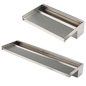 Köhko Waterval Alberta 60 cm van roestvrij staal (15-150 cm) mat Aquafall waterspel waterstroom