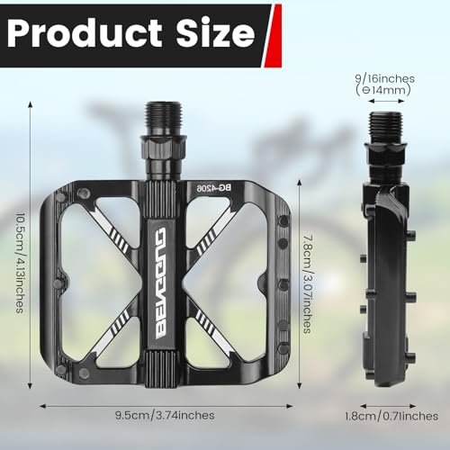 Aluminiowe pedały rowerowe 9/16", platforma rowerowa, pedały górskie, pedały do roweru wyścigowego, płaskie pedały rowerowe z uszczelnionymi łożyskami, klucz imbusowy, szeroki platformowy do