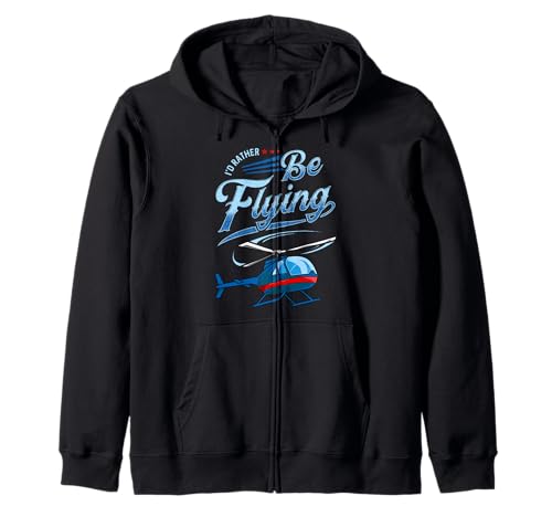 Prefiero volar, piloto de helicóptero retro Sudadera con Capucha