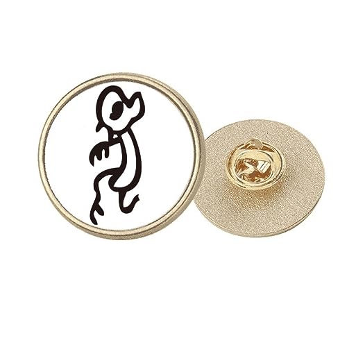 Broche singe du zodiaque en métal doré pour sublimer vos vestes de saison