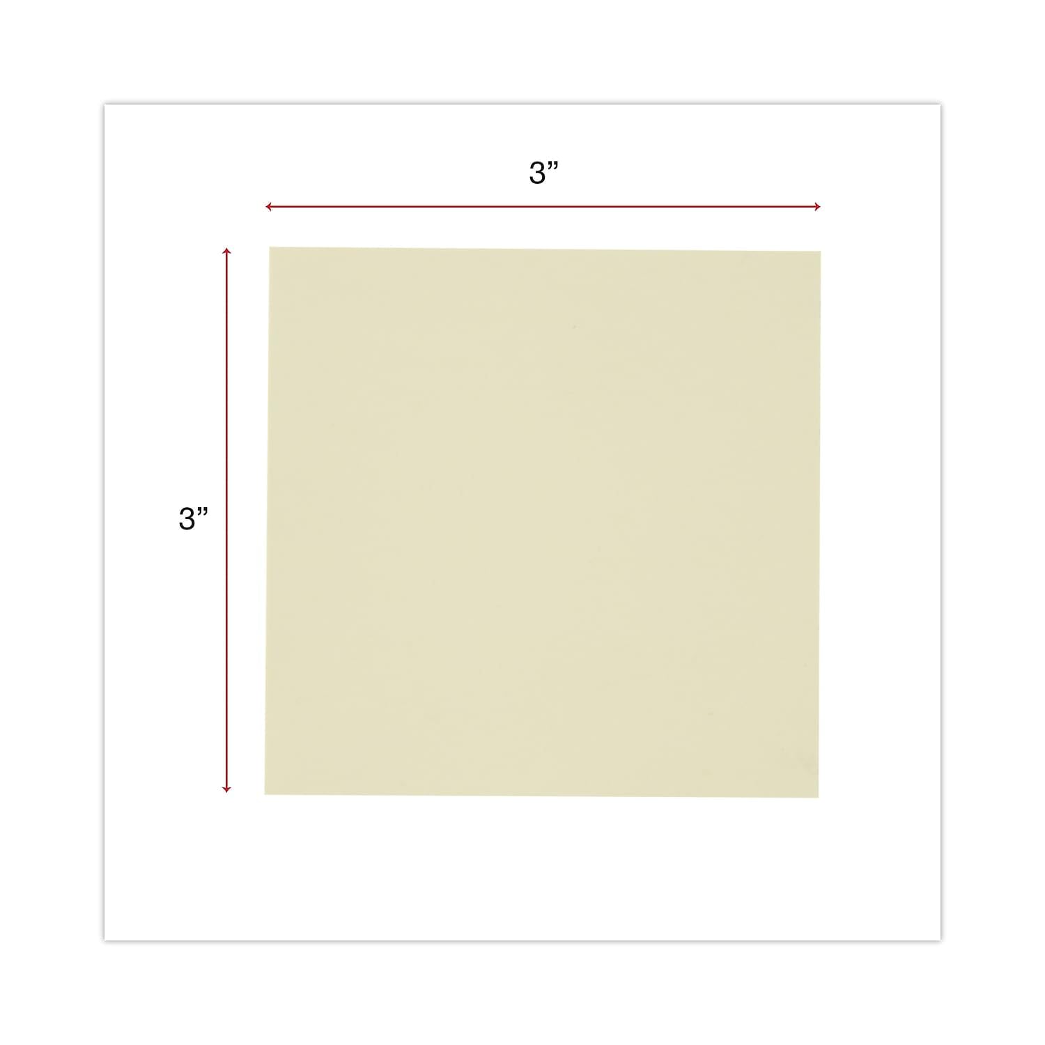 Universal Office Products 28068 Recycled Sticky Notes, 3 x 3, Yellow; 100-Sheet, 18/Pack (UNV28068)
