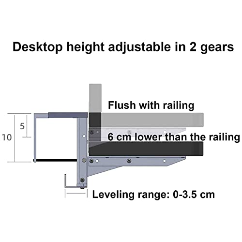 Table de balcon pliable hauteur réglable pour petit espace et spa - 3